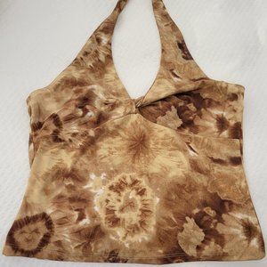 Vanity, Brown/Tan, Halter Top, Large